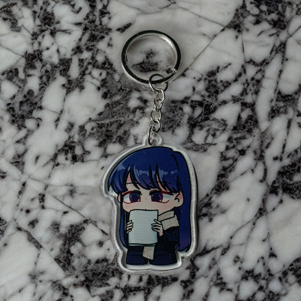 Jual KeyChain / kunci / Ganci Anime Komi-san Holding Book | Shopee ...