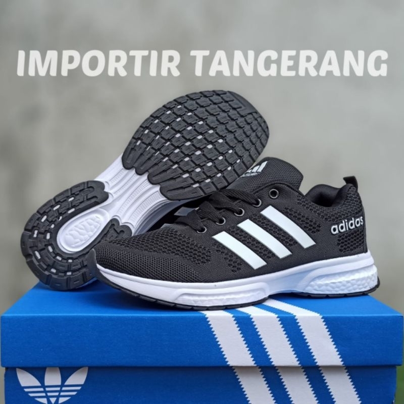 Jual SEPATU RUNING PRIA HITAM PUTIH ADS CLIMACOL SEPATU LARI RUNING ...
