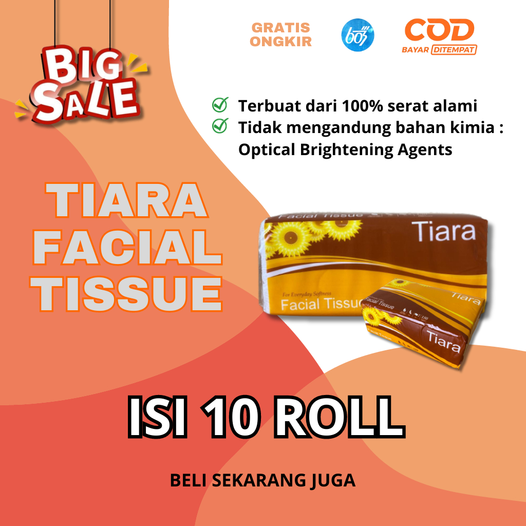 Jual Tissue Tiara Facial 2 Ply isi 150 Sheet/ 180 Sheet/ 250 Sheet