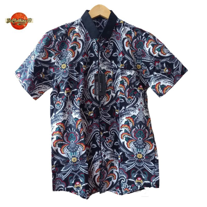 Jual Kemaja Batik Pendek Vialli Milano Shopee Indonesia