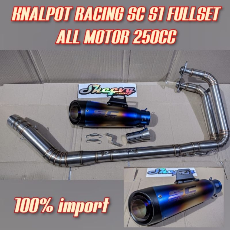 Jual Knalpot racing scs1 SC S1 import ninja fi cbr250rr mt25 r25 ...