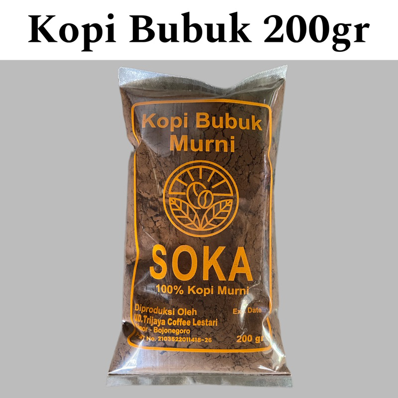 Jual KOPI BUBUK 200gr - Kopi Bubuk Murah Cap Soka - Kopi Bubuk khas