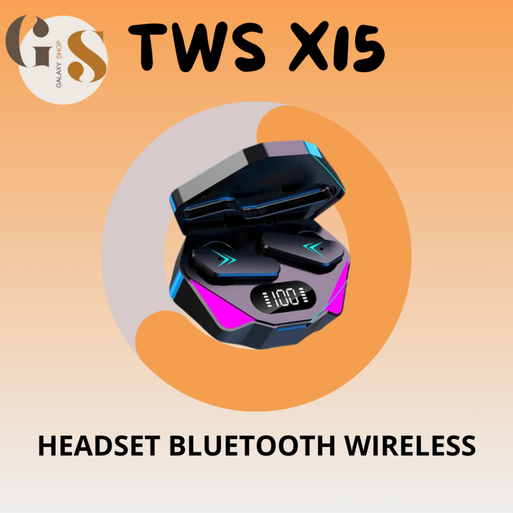 Jual Headset Bluetooth Gaming X15 TWS Bluetooth V5.2 Low Delay Wireless