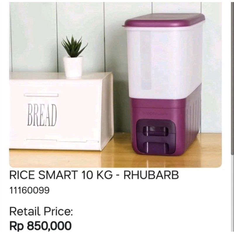 Jual Rice Smart Ungu 10kg Tupperware HK 850rb Tempat Beras Shopee