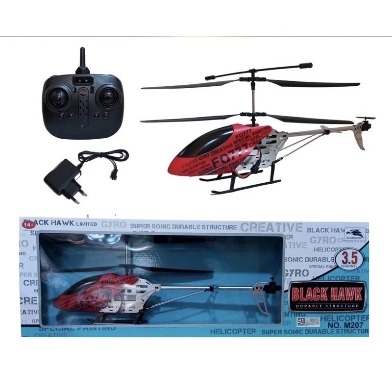 JUMBO 45cm remote control helicopter 3,5 channel M207 FQ 777 RC pesawat  metal gyro besi plane