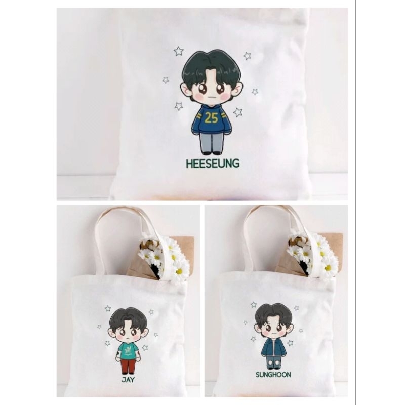 Jual TOTE BAG GOODIE BAG ENHYPEN CHIBI CUTE AESTHETIC KPOP KOREA LUCU