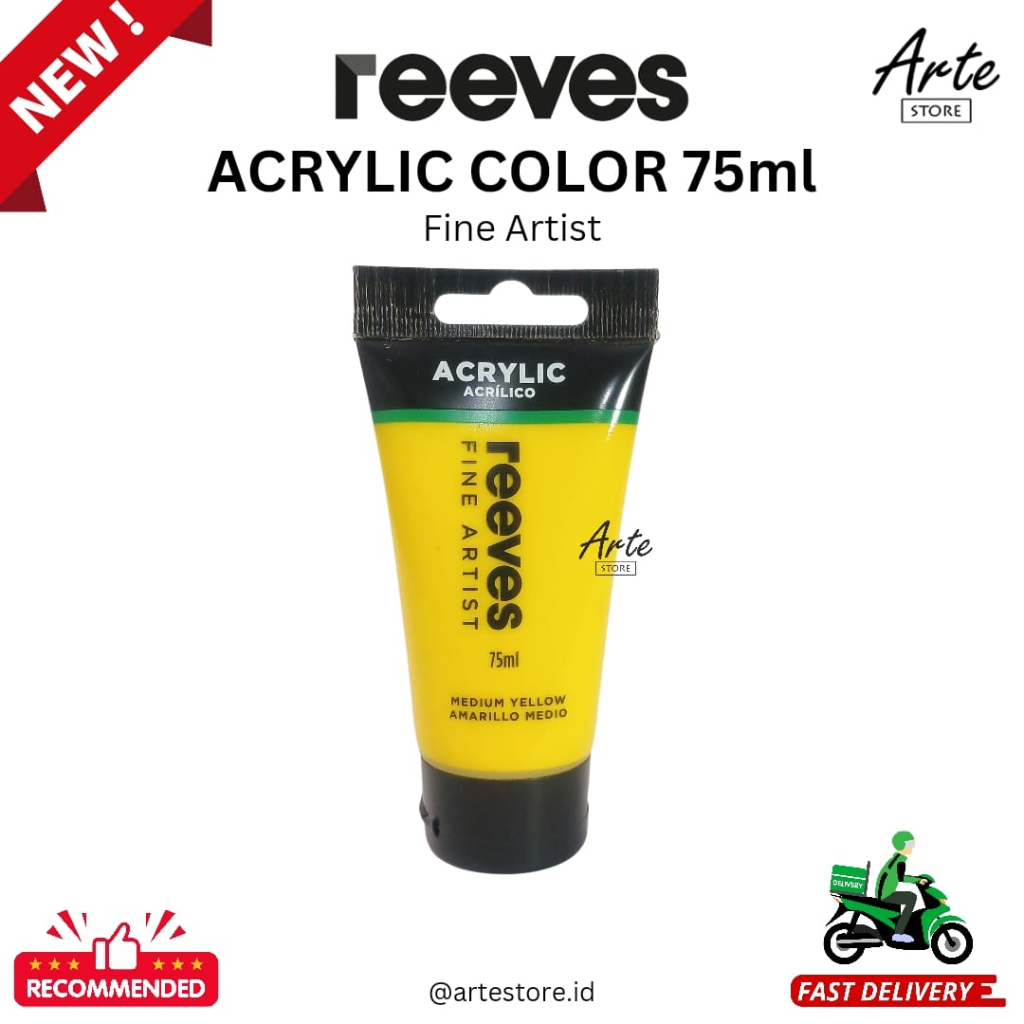 Jual Cat Acrylic Reeves Medium Yellow 75ml | Shopee Indonesia