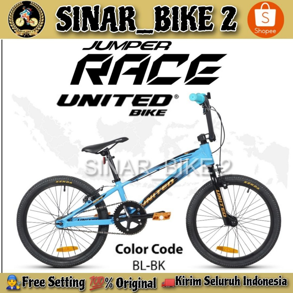 Jual Sepeda Anak Laki BMX UNITED JUMPER RACE 20 Inch Alloy