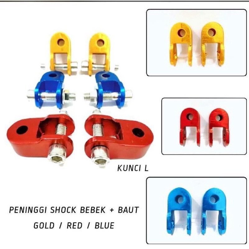 Jual PENINGGI SHOCK BELAKANG MOTOR BEBEK peninggi bebek pangkon U Supra