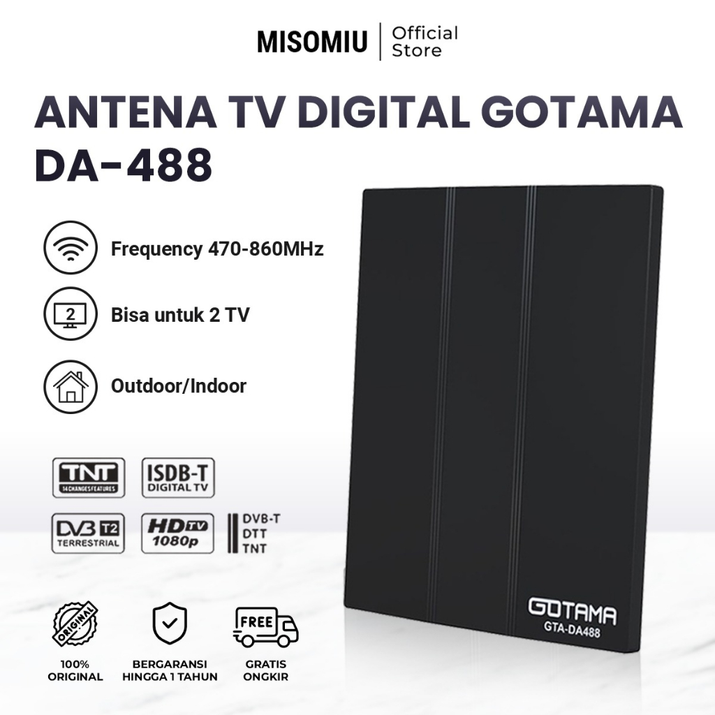 Jual Antena Digital Gotama GTA-DA488 / Bisa 2 TV Sekaligus / Antena ...