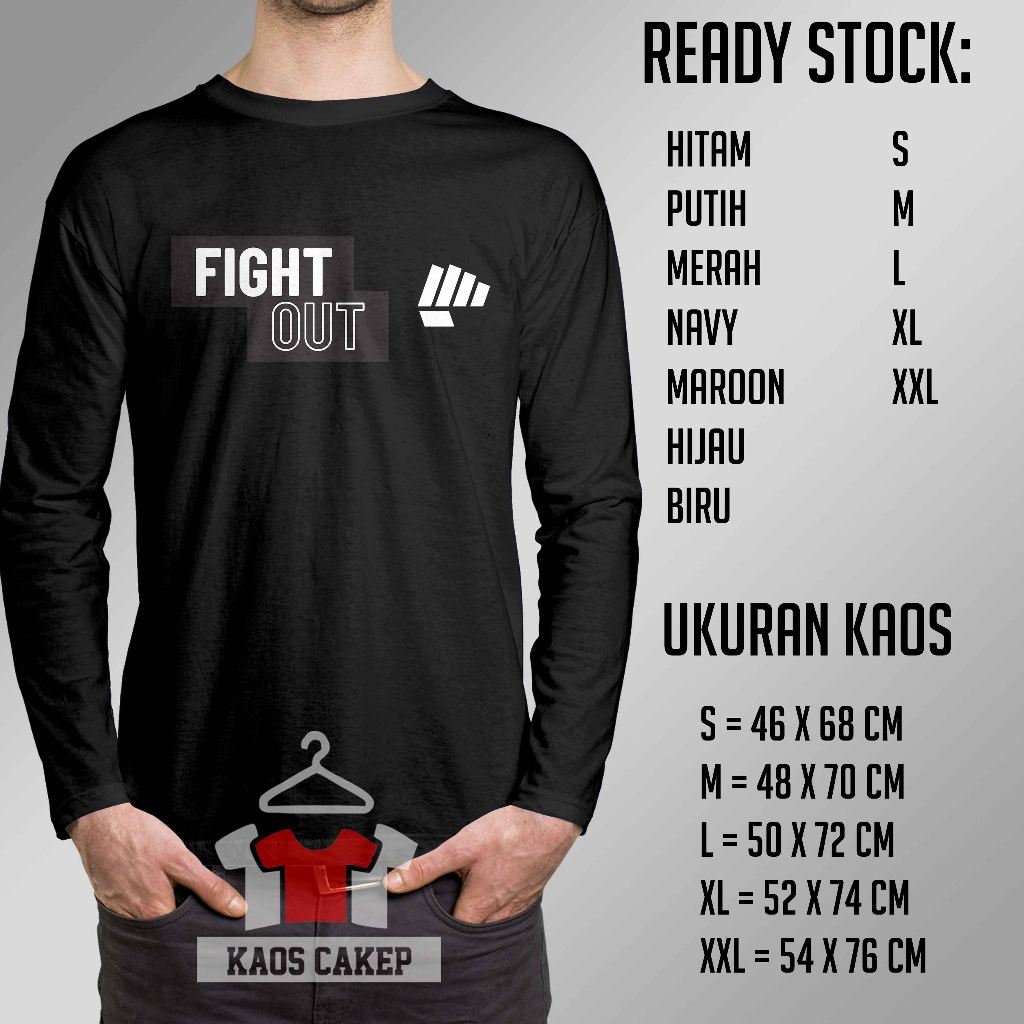 Jual Kaos Baju Fight Out Crypto Project Logo Lengan Panjang Kaos Distro |  Shopee Indonesia