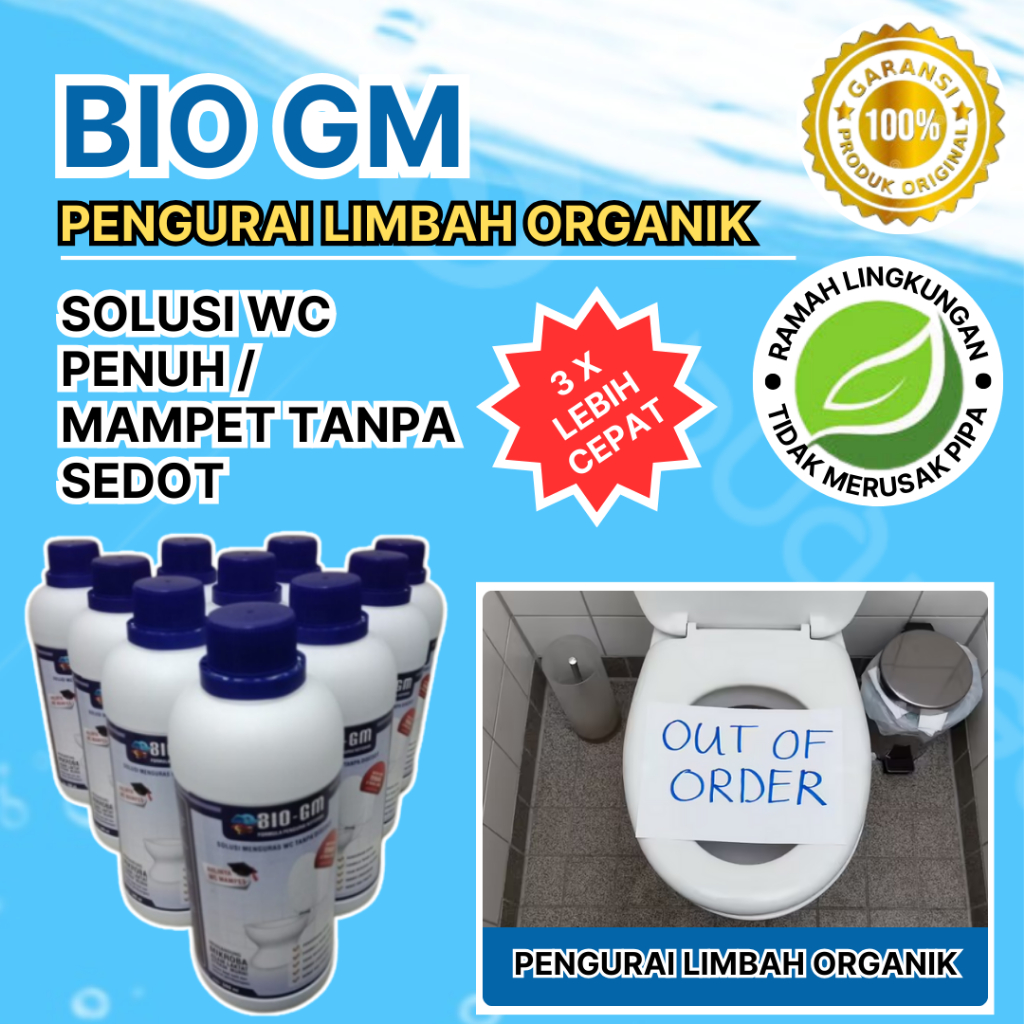 Jual Bio Gm Pelancar Wc Tersumbat Mampet Septic Tank Penuh Tanpa Harus Sedot Wc Shopee Indonesia