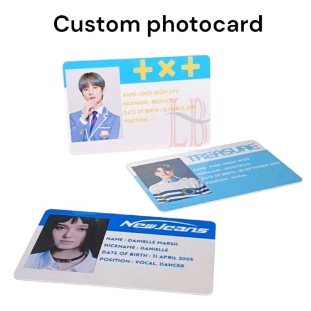 Jual Cetak Photo Card Artis Korea Custom Bahan Pvc Std Atm Cetak Id Card Name Tag Awet Anti