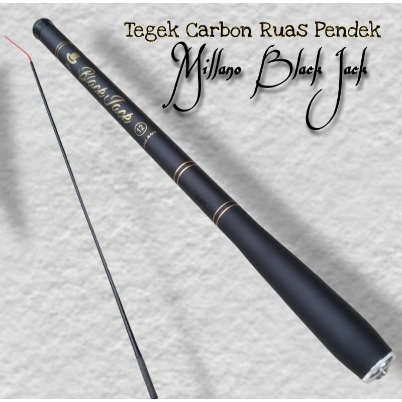 Jual Joran Tegek Carbon Ruas Pendek Millano Blak Jack Free Ruas Ujung