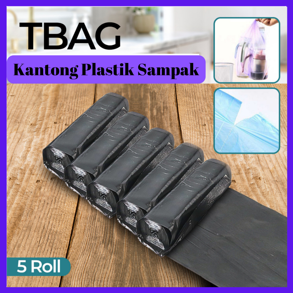 Jual Kantong Plastik Sampah Roll Dengan Tali Tas 45x50cm Kantong Sampah Kantong Plastik Sampah 4984