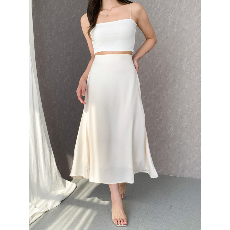 CLAUDE Skirt Rok Satin Basic Satin Skirt Satin Silk Skirt Rok Satin Duyung Rok Satin Silk