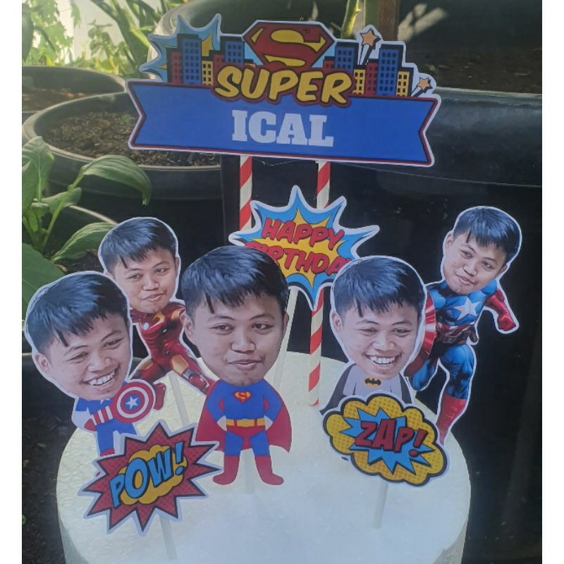 Jual topper super hero custom foto | Shopee Indonesia