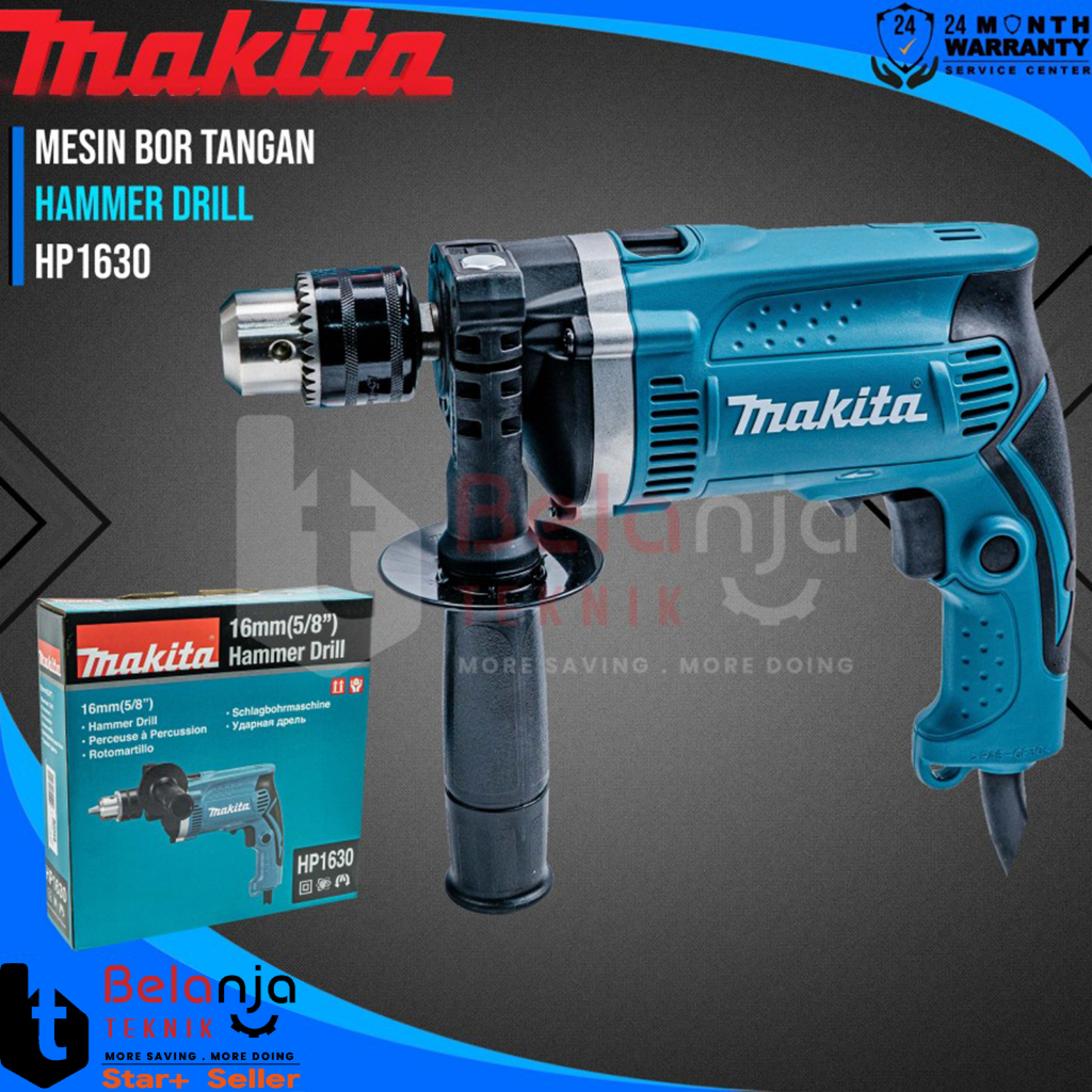 Jual Makita Mesin Bor Tangan Hp 1630 710 Watt 16 Mm Besi Beton Kayu Hp1630 Shopee Indonesia 9850