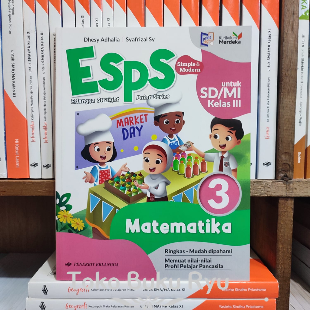 Jual Buku Esps Matematika Kelas 3 Sd Kurikulum Merdeka Erlangga