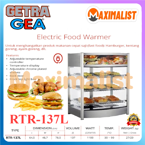 Jual Getra RTR-137L Electric Food Warmer - Mesin Pemanas Makanan ...