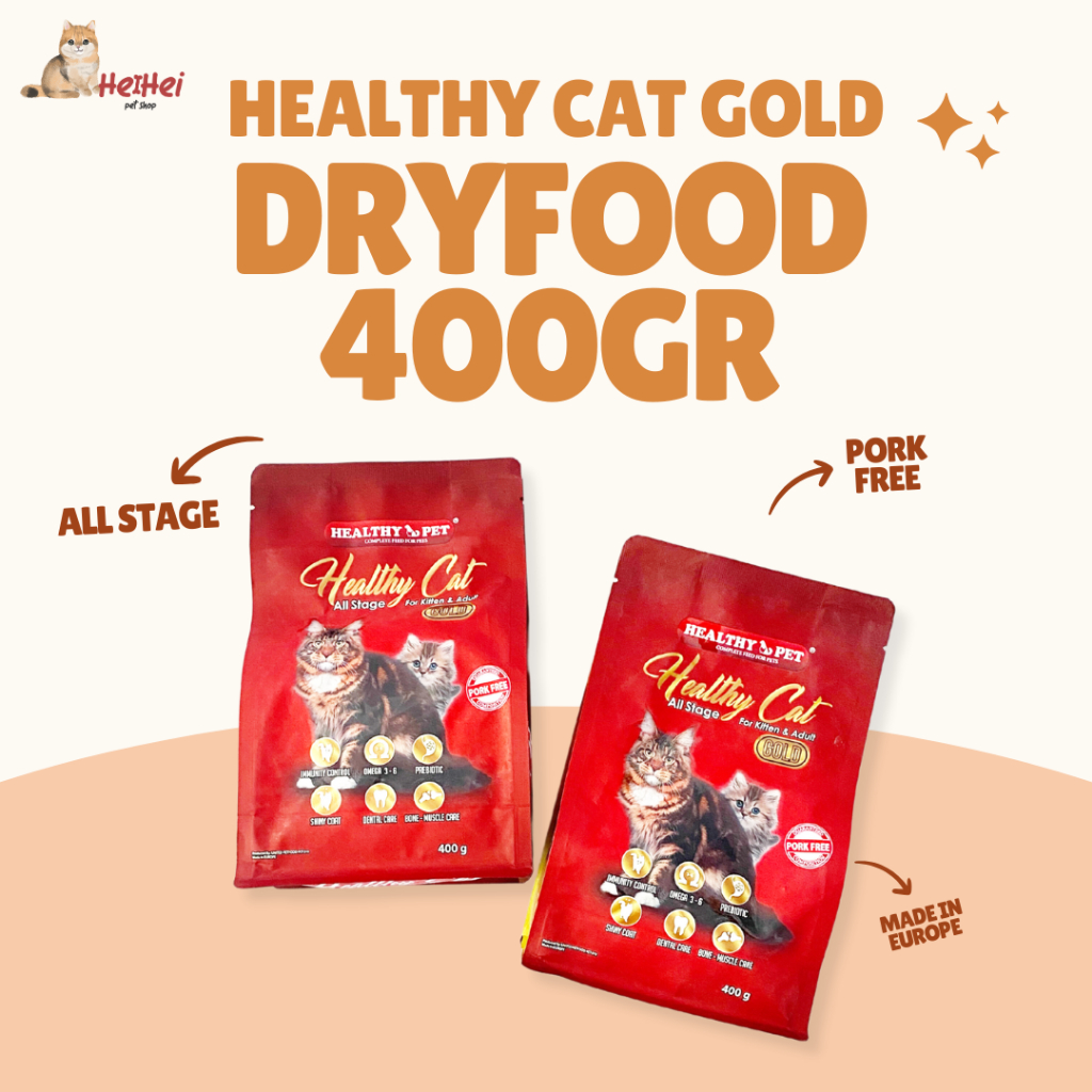 Jual Makanan Kucing Healthy Cat Gold 400 gr - All Life Stage Freshpack ...
