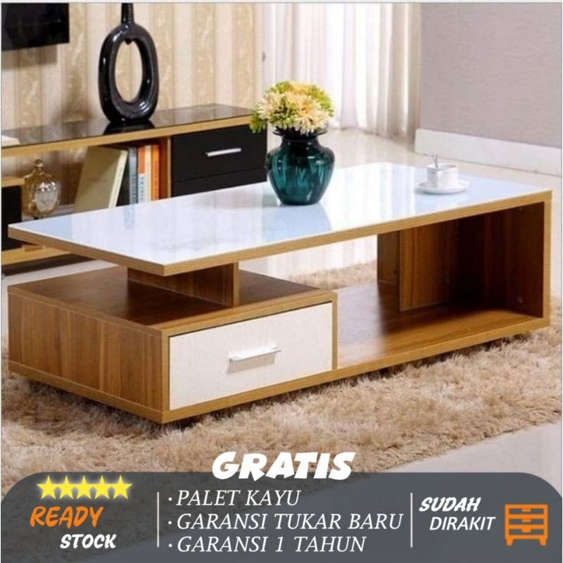 Jual Meja Ruang Tamu Retro H500 1 Laci Modern Luxury Meja Minimalis ...