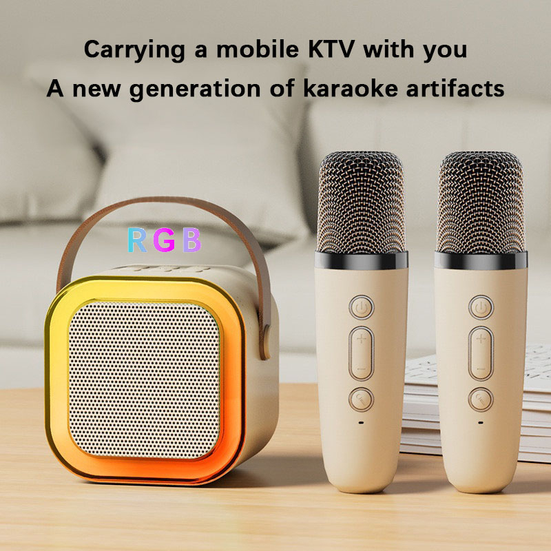 Jual 【COD】Speaker bluetooth karaoke Cahaya warna microphone wireless ...