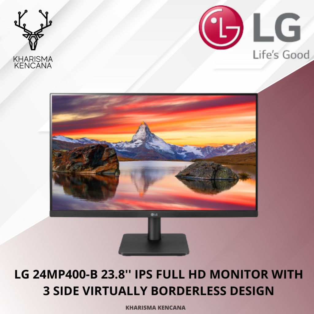 Jual LG 24MP400-B 23.8'' IPS FULL HD MONITOR WITH 3 SIDE VIRTUALLY ...