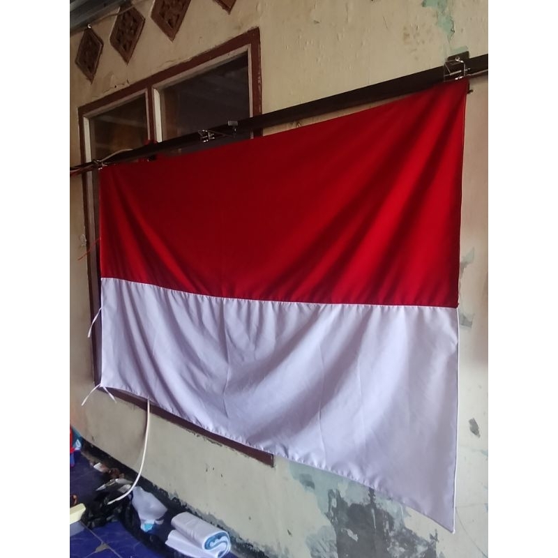 Jual Bendera Merah Putih Kain Drill Cm X Cm Tali Shopee Indonesia