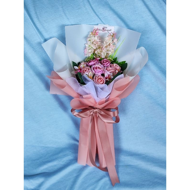 Jual Letta Buket Bunga Mix Mawar Lily Eceng Gondok Bouquet Bunga Besar Bucket Jumbo