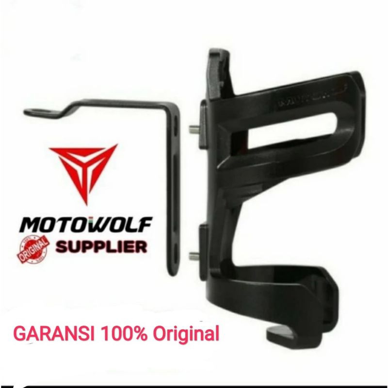 Jual Holder Tempat Botol Minum Di Spion Motor Universal Merk Motowolf Shopee Indonesia