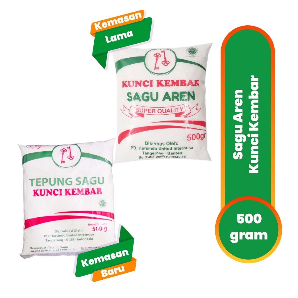 Jual HS Tepung Sagu Aren cap KUNCI KEMBAR 500 gr | Shopee Indonesia