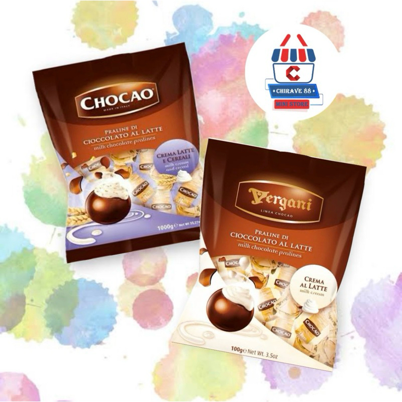 Jual Vergani Linea Chocao Cream Latte Milk Chocolate 100g & Chocao