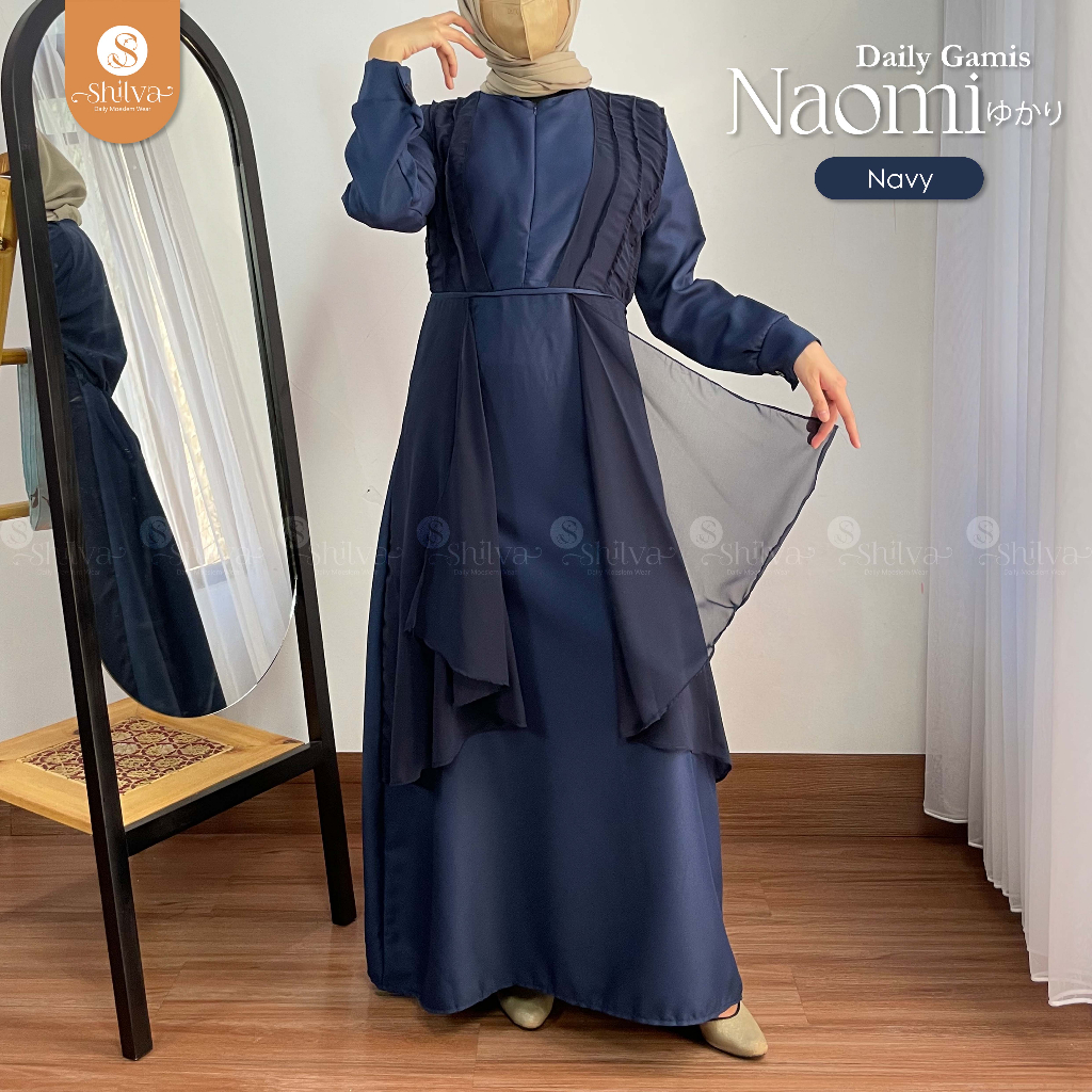 Jual Gamis Maxi Midi Long Dress Korea Kekinian Terbaru Naomi Shopee