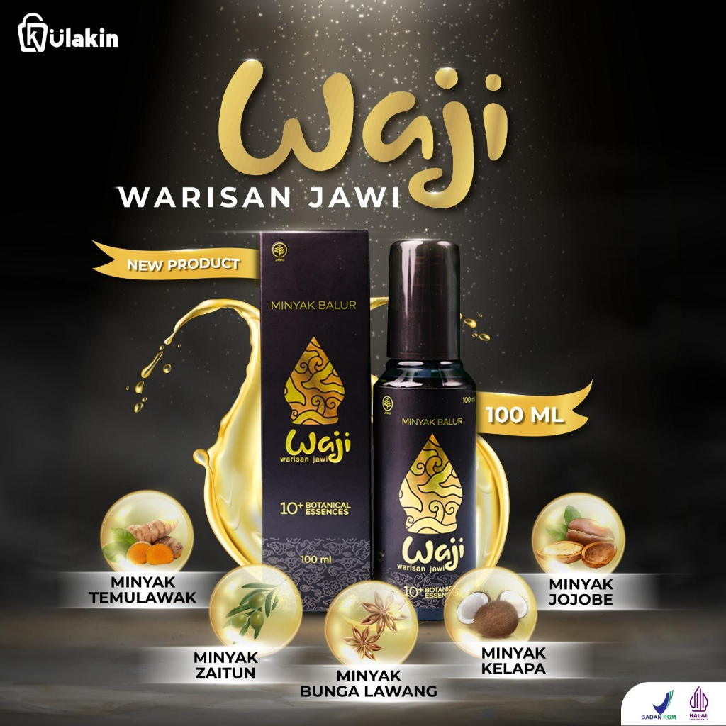 Jual Waji Minyak Balur Warisan Jawi Herbal 100% Original Pijat Urut ...