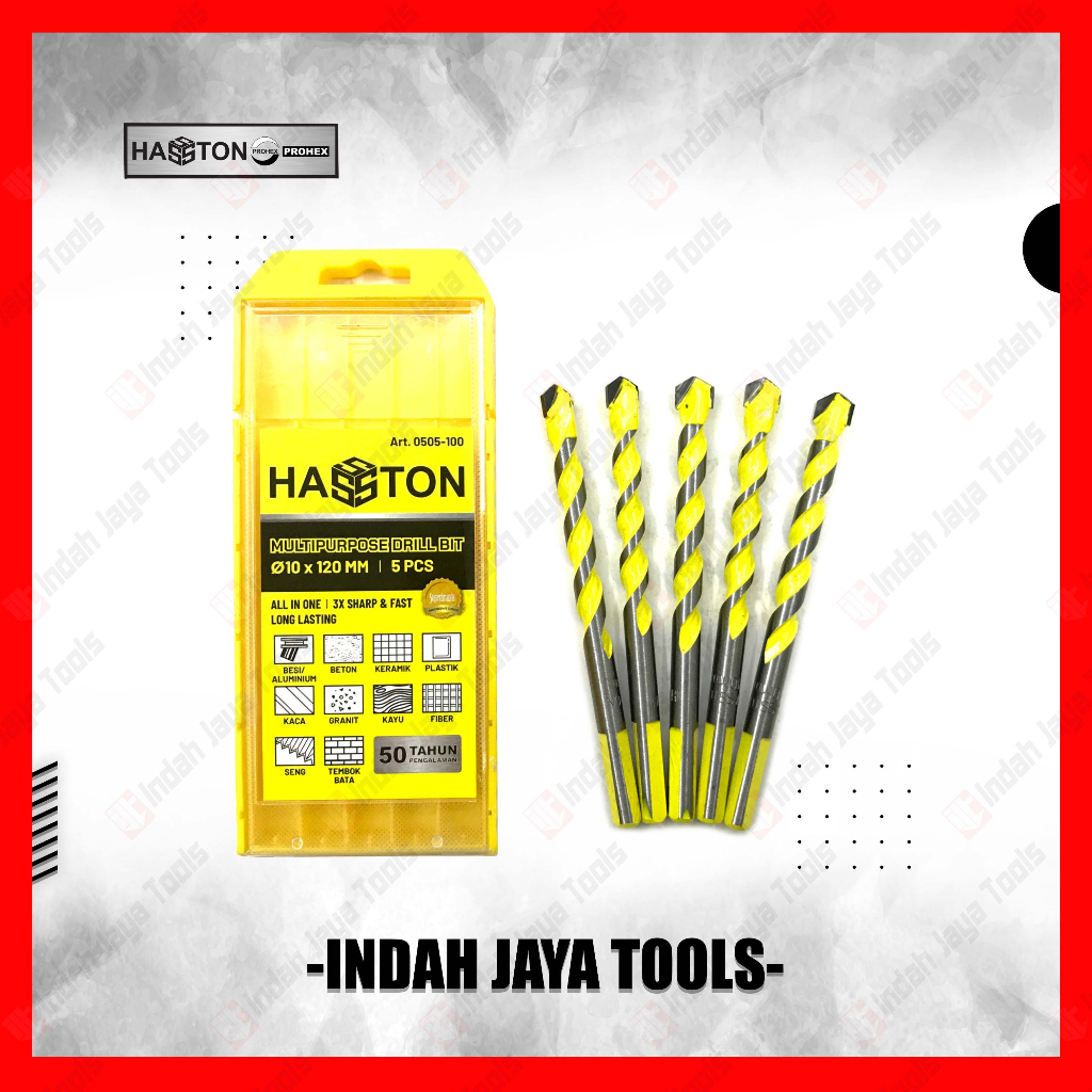 Jual HASSTON Mata Bor Multifungsi 4 6 8 10 12 Multi Beton Granit Besi ...