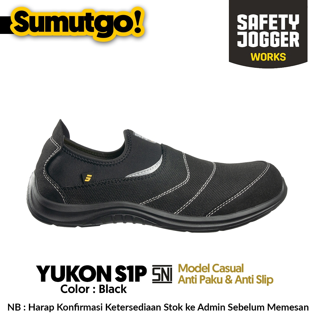 Jual Sepatu Safety Jogger Original YUKON S1P Hitam / Sepatu Proyek