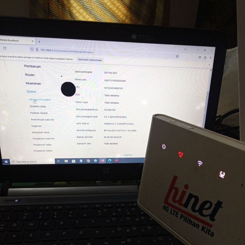 Jual MODEM MIFI ROUTER HUAWEI B311AS-853 HINET ORIGINAL BELUM UNLOCK 2G ...