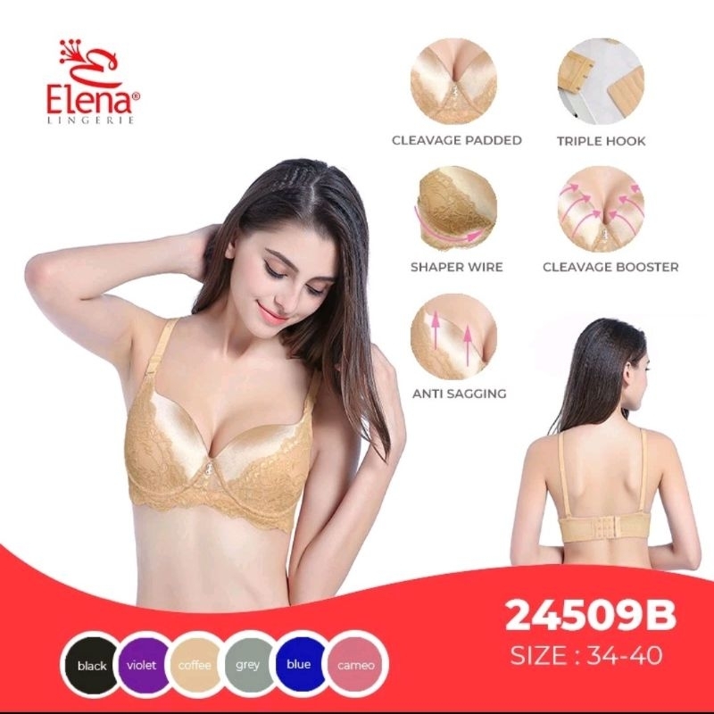 Elena basic push up bra small Cup E 24484 / 24480 size (32A - 36A) -Female  underwear BH