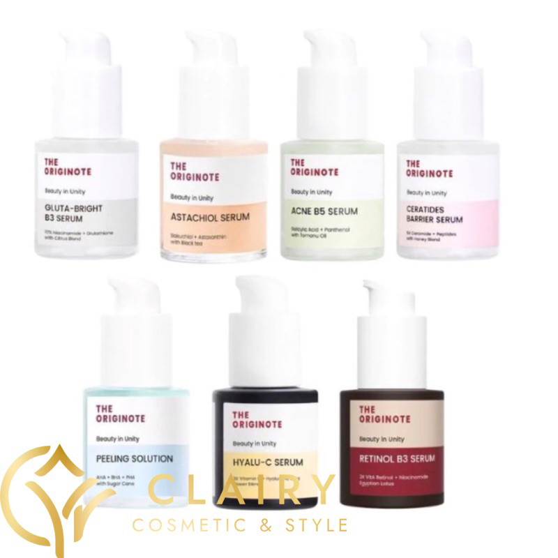 Jual THE ORIGINOTE SERUM ACNE B5 ,GLUTA BRIGHT B3, CERATIDES, ASTACHIOL ...