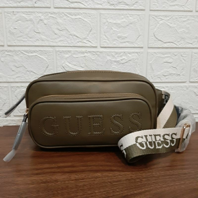 Jual guess waist bag olive | Shopee Indonesia