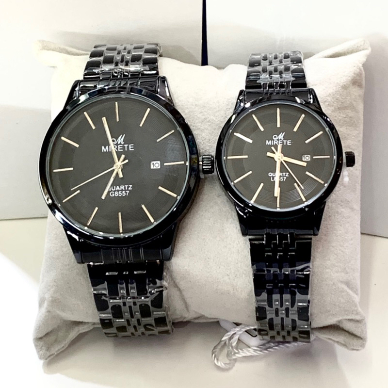 Jual Jam Tangan MIRETE Couple Tahan Air Tanggal Aktiv Stainless Steel ...