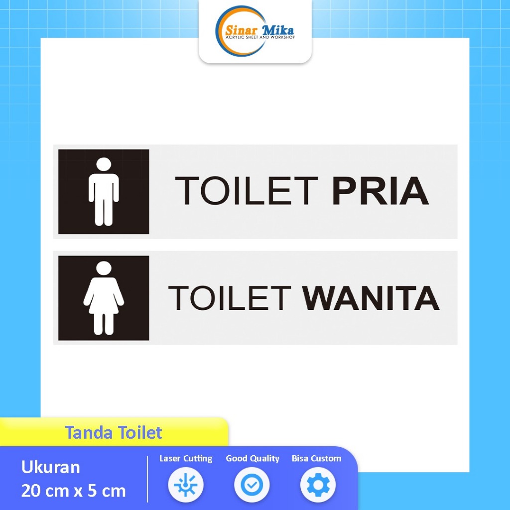 Jual Papan Tanda Wc Akrilik backgroun putih | Shopee Indonesia