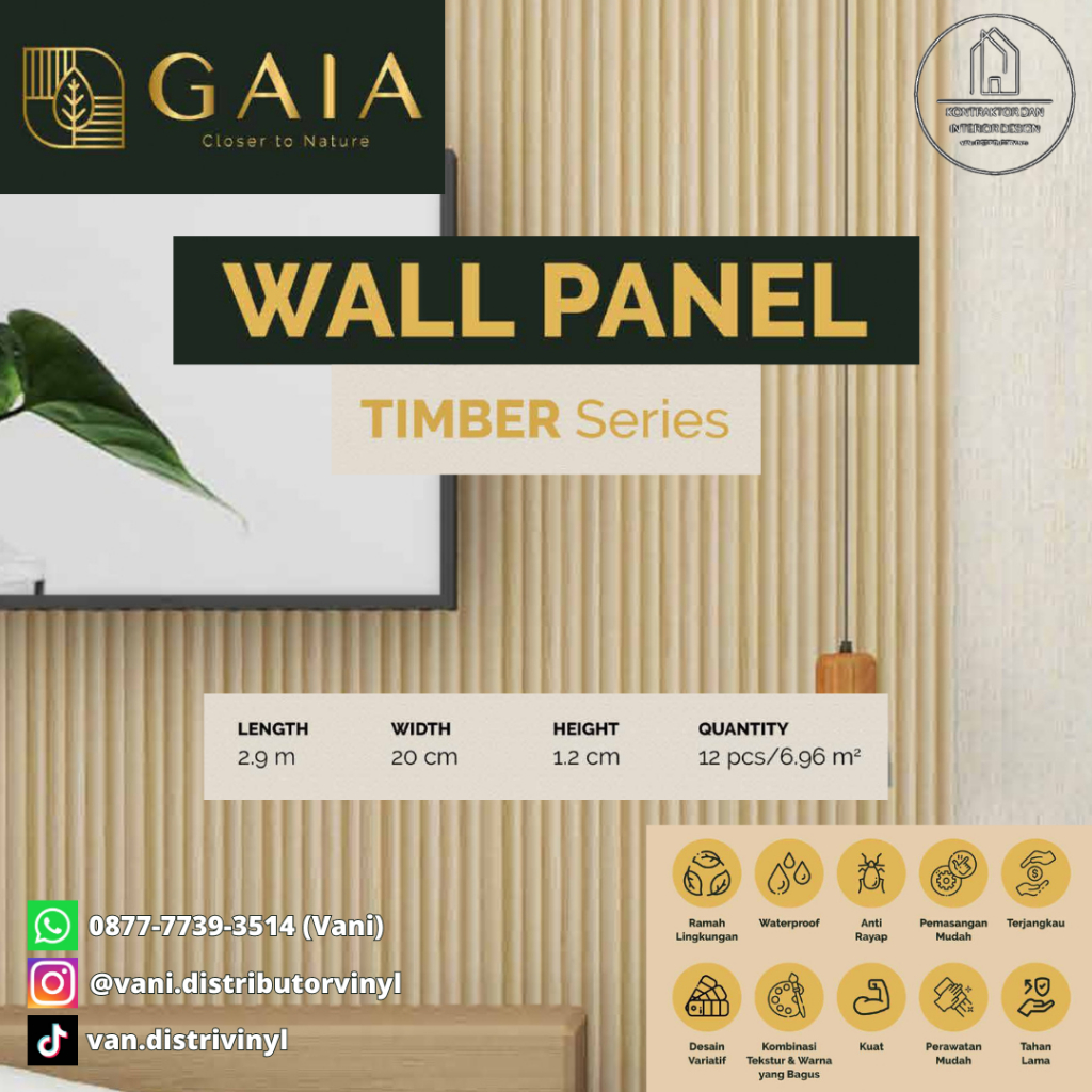 Jual Wood Panel WPC / Wall Panel WPC / Panel Dinding Kayu / TIMBER