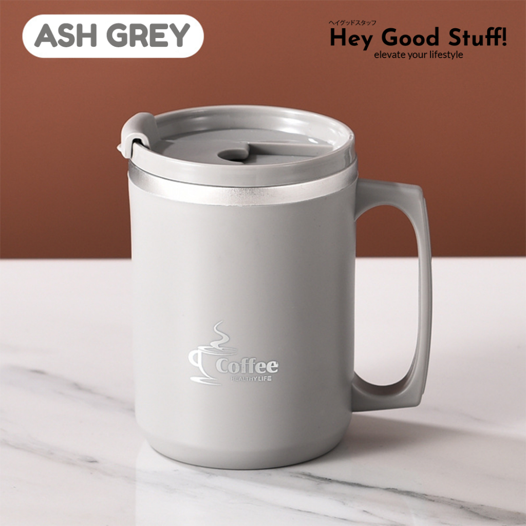 Jual Mug Gelas Kopi Teh Stainless Aesthetic Tahan Panas 450ml Free Sedotan Stainless Steel 5605