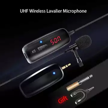 Mikrofon Microphone Mic Clip On Wireless UHF Presentasi Tur Imam Masjid Musholla Mic Tiktok Mic