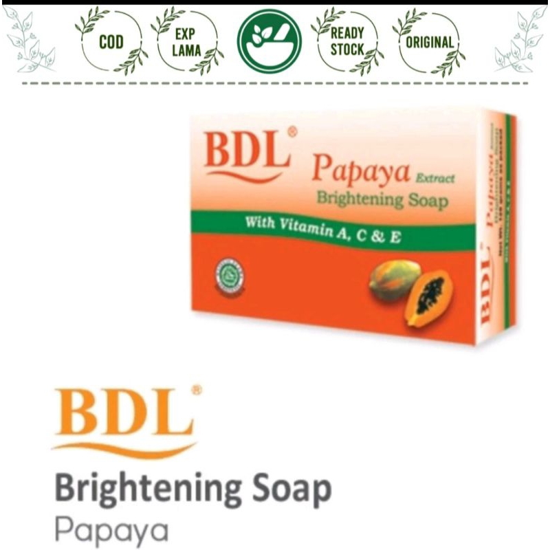 Jual BDL papaya Extract Brightening soap 128g original 100 Shopee