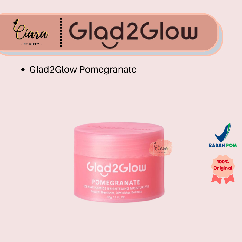 Jual Glad2glow Pomegranate 5 Niacinamide Brightening Moisturizer