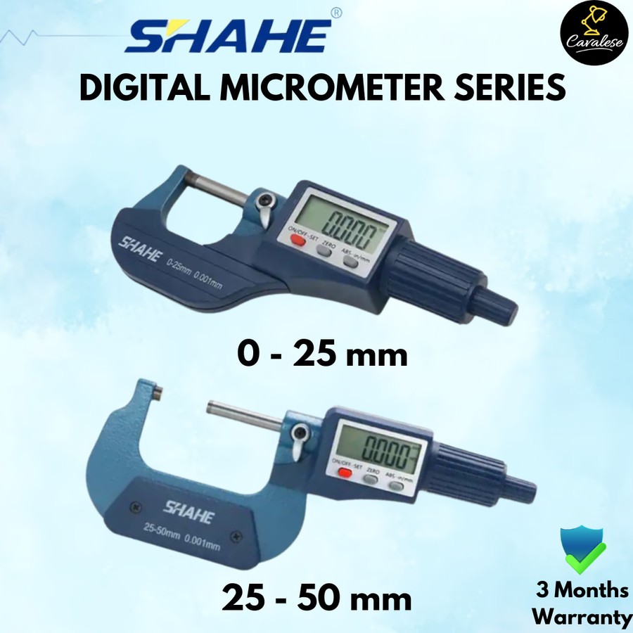 Jual SHAHE Digital Micrometer Mikrometer Layar 0 25/50/100 mm Model
