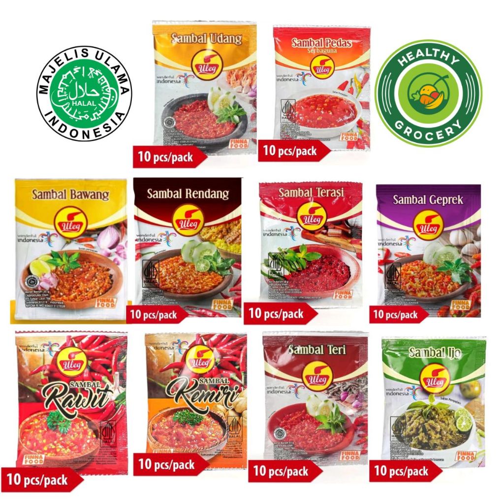 Jual Finna Sambal Uleg All Varian 10 Sachet Finna Sambel Geprek Udang